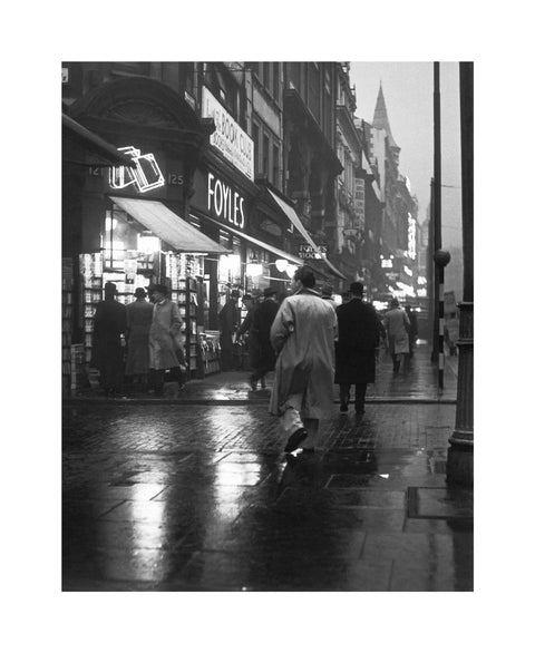 Evening street scene in Charing Cross Road c. 1935