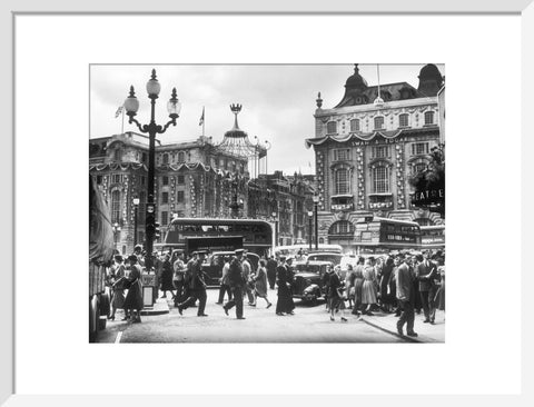 Piccadilly Circus Coronation day June 1953
