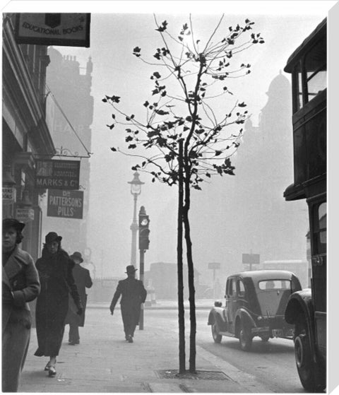 Fog at Cambridge Circus Charing Cross Road. c.1935