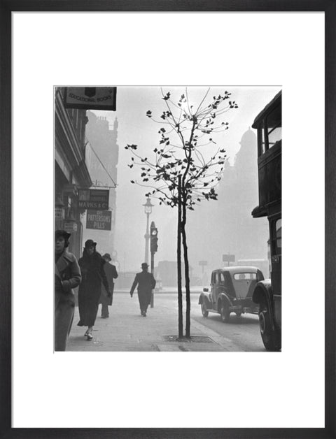 Fog at Cambridge Circus Charing Cross Road. c.1935