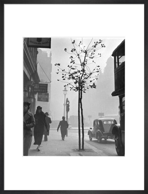 Fog at Cambridge Circus Charing Cross Road. c.1935