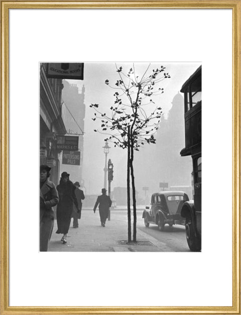 Fog at Cambridge Circus Charing Cross Road. c.1935