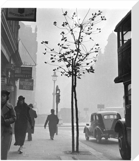 Fog at Cambridge Circus Charing Cross Road. c.1935