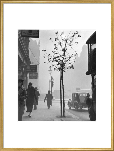 Fog at Cambridge Circus Charing Cross Road. c.1935