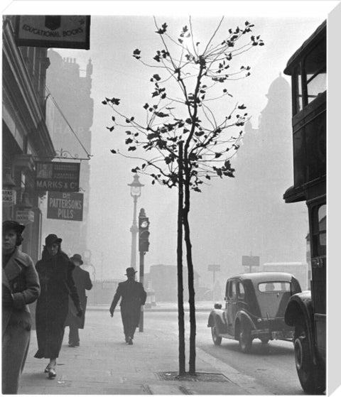 Fog at Cambridge Circus Charing Cross Road. c.1935