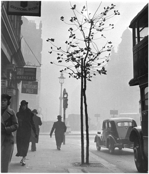 Fog at Cambridge Circus Charing Cross Road. c.1935