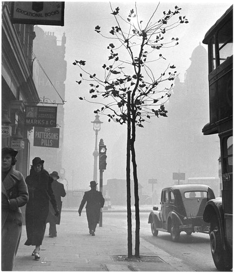 Fog at Cambridge Circus Charing Cross Road. c.1935