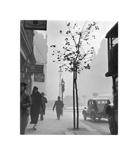 Fog at Cambridge Circus Charing Cross Road. c.1935