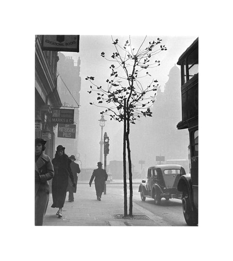 Fog at Cambridge Circus Charing Cross Road. c.1935