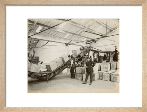 Tea on a conveyor system Tilbury Docks c. 1920