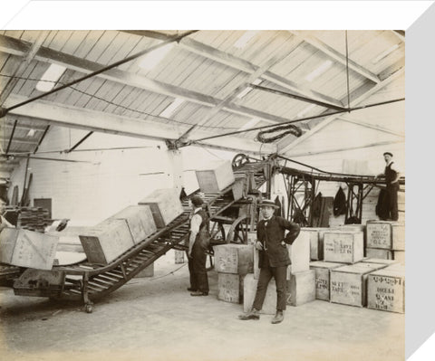 Tea on a conveyor system Tilbury Docks c. 1920