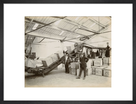 Tea on a conveyor system Tilbury Docks c. 1920