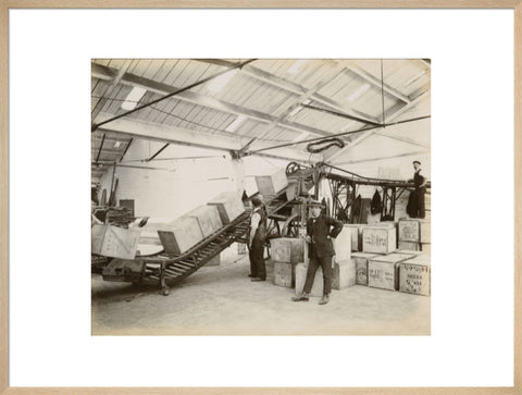 Tea on a conveyor system Tilbury Docks c. 1920