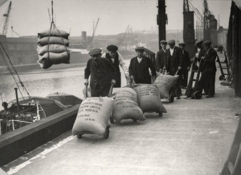 Dockers at West Dock London Dock 1920