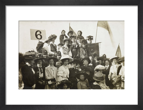 Irish Suffragettes taking part in a procession c.1908
