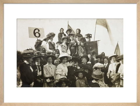 Irish Suffragettes taking part in a procession c.1908