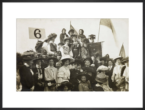 Irish Suffragettes taking part in a procession c.1908