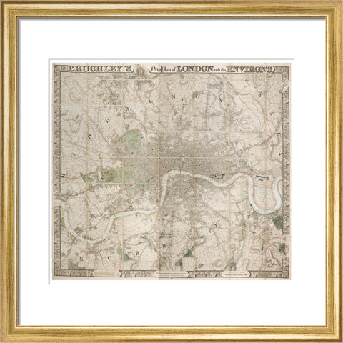 Cruchley's New Plan of London and its Environs 1828