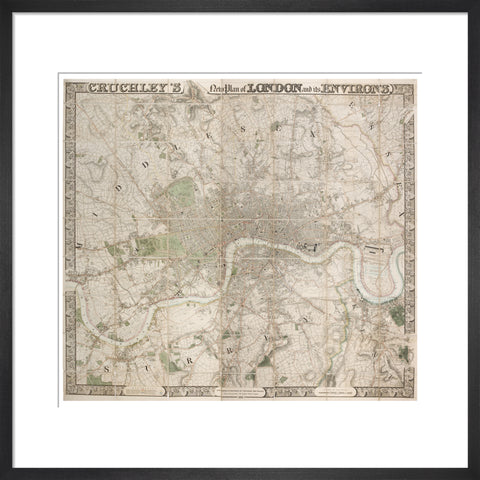 Cruchley's New Plan of London and its Environs 1828