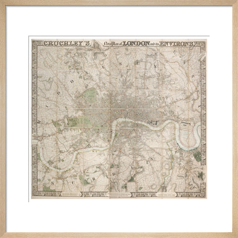 Cruchley's New Plan of London and its Environs 1828