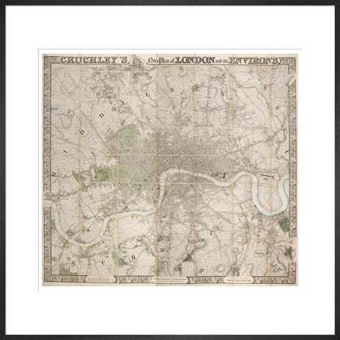 Cruchley's New Plan of London and its Environs 1828