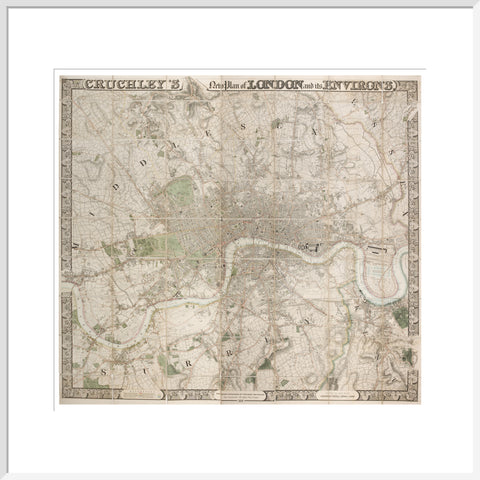 Cruchley's New Plan of London and its Environs 1828
