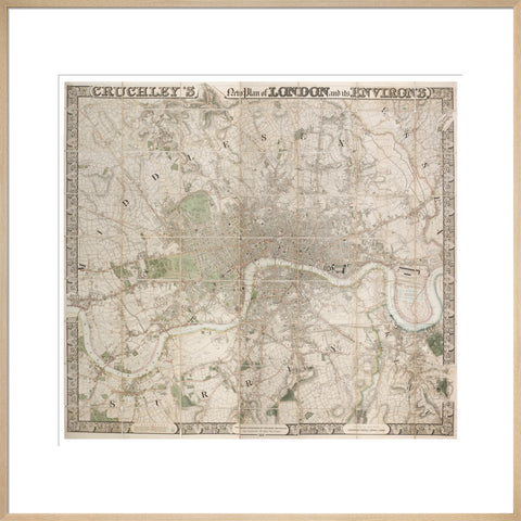 Cruchley's New Plan of London and its Environs 1828
