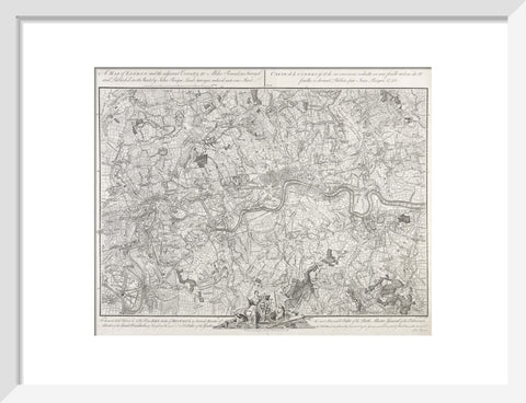 A map of London and the adjacent Country 10 Miles Round 1748