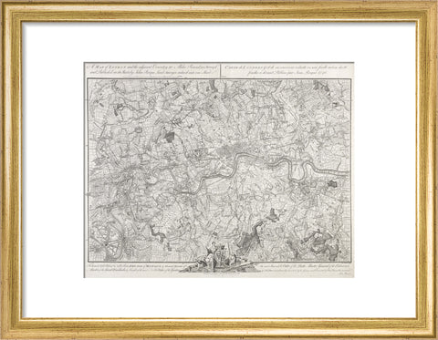 A map of London and the adjacent Country 10 Miles Round 1748