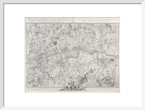 A map of London and the adjacent Country 10 Miles Round 1748