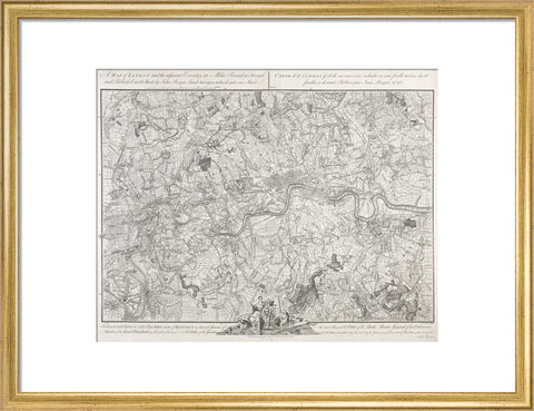 A map of London and the adjacent Country 10 Miles Round 1748