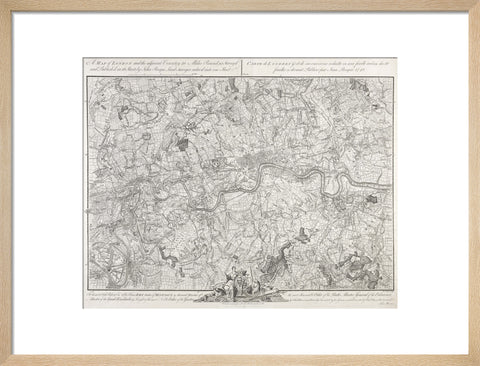 A map of London and the adjacent Country 10 Miles Round 1748