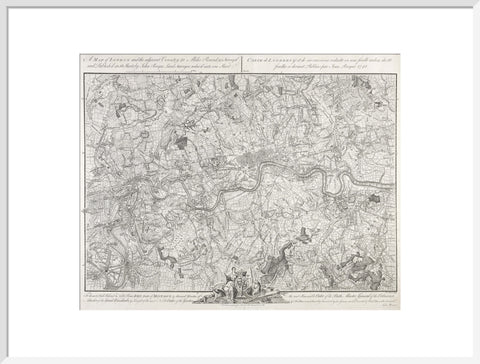 A map of London and the adjacent Country 10 Miles Round 1748