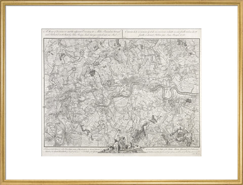 A map of London and the adjacent Country 10 Miles Round 1748