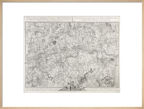A map of London and the adjacent Country 10 Miles Round 1748