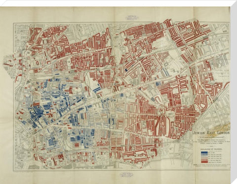 A Jewish population Map by George Arkell 1899