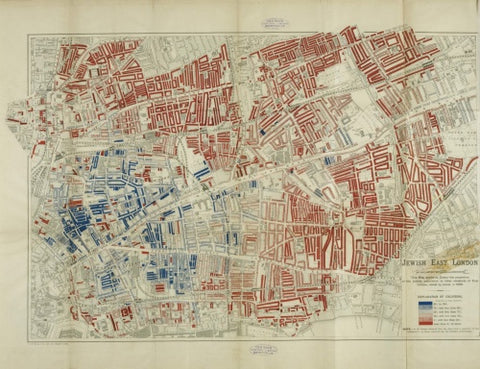 A Jewish population Map by George Arkell 1899