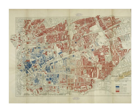 A Jewish population Map by George Arkell 1899