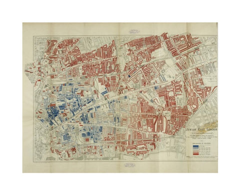 A Jewish population Map by George Arkell 1899