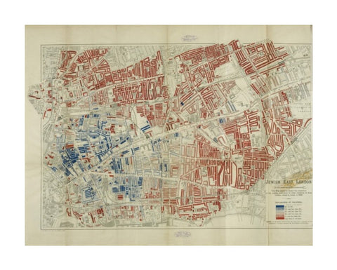 A Jewish population Map by George Arkell 1899