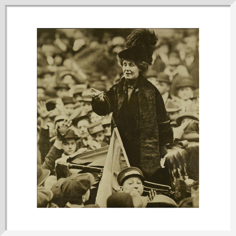 Emmeline Pankhurst addressing a crowd in New York C. 1900