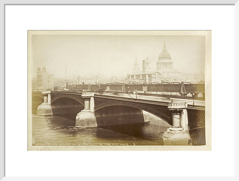 Blackfriars Bridge with the City in the distance c1880