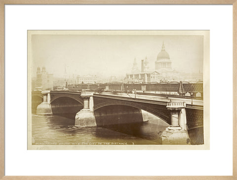 Blackfriars Bridge with the City in the distance c1880