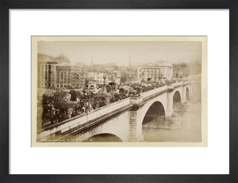 London Bridge with traffic c.1880