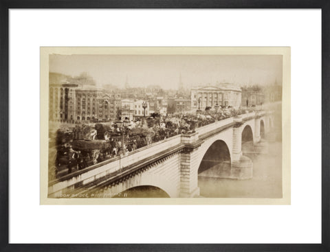 London Bridge with traffic c.1880