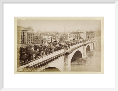 London Bridge with traffic c.1880