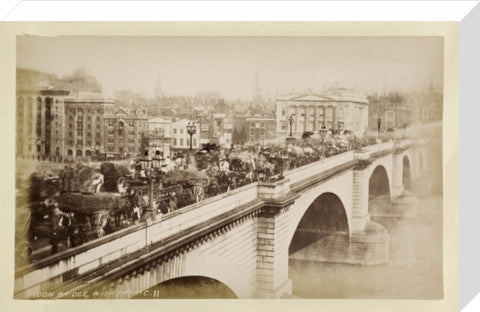 London Bridge with traffic c.1880