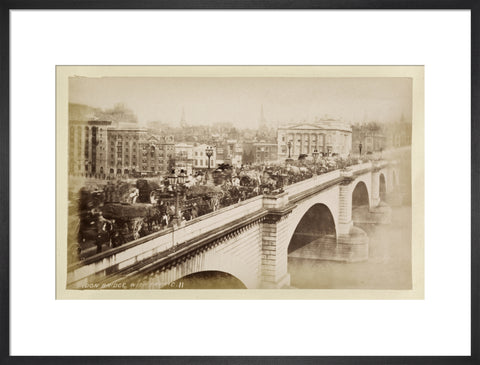 London Bridge with traffic c.1880
