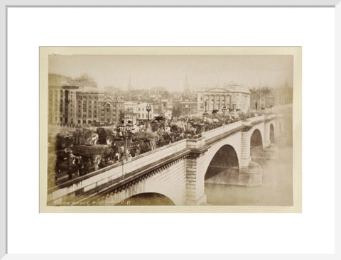 London Bridge with traffic c.1880