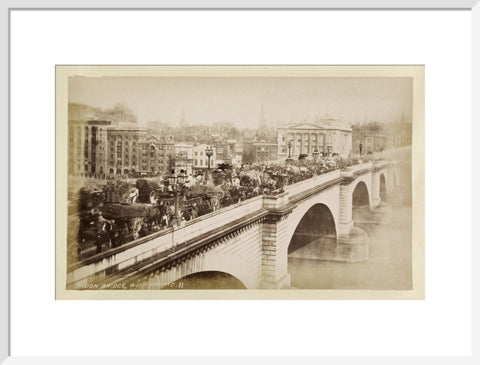 London Bridge with traffic c.1880